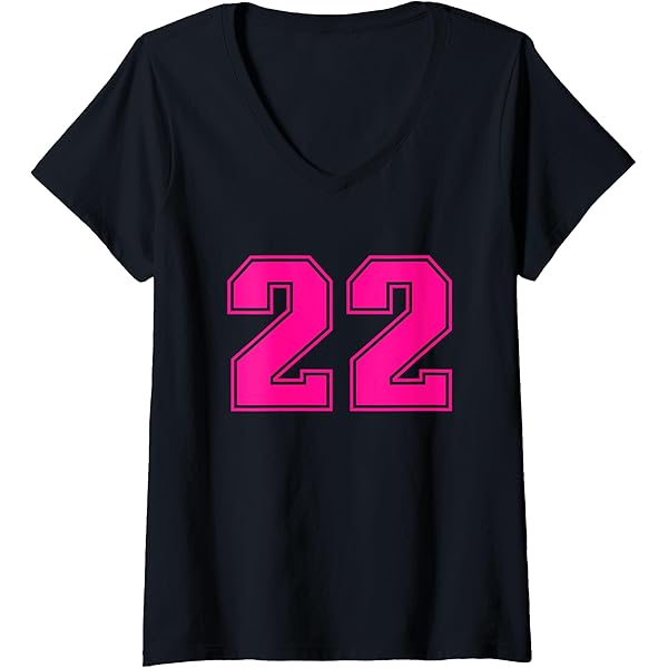 Amazon.com: Number #22 Sport Pink Varsity Number T-Shirt